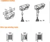 Diagrams showing installation methods and wire rope winding modes for a hoist. Podgląd zdjęcia produktu