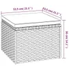 3-Sitzer-Gartensofa mit Dach und Fußhocker Grau Poly Rattan Produktbild-Vorschau 11