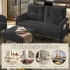 LVHOM Cord Set 3 pièces 2 places+fauteuil+pouf, Flexible Voir les images du produit 6