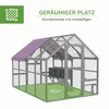 PawHut Hühnerstall Freilaufgehege aus Holz mit Nistkasten Produktbild-Vorschau 4