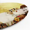 Leinwandbild rund Goldenes Frauenporträt – G. Klimt 40x40 Produktbild-Vorschau 2