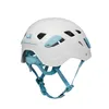Kletterhelm "Half Dome" von Black Diamond in Weiß mit blauen Akzenten; seitliche Belüftungsschlitze und verstellbarem Kinnriemen. Produktbild-Vorschau
