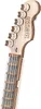 Close-up of the headstock and neck of a wooden electric guitar model. Voir les images du produit