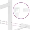 Postel s čelem a nohou kovová bílá 80x200 cm Náhled obrázku produktu 10