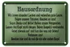 Blechschild Spruch 18x12cm Hausordnung wir lieben einander Produktbild-Vorschau 1