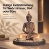 Buddha mit Teelicht 22cm Deko-Statue Deko-Figur Produktbild-Vorschau 2