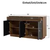 Credenza Merax con 4 ante nere, cassettiera con 2 cassetti, Anteprima dell’immagine prodotto 6
