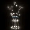 vidaXL LED vianočný stromček so zemnými klincami Studená Náhľad obrázku produktu 5
