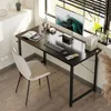 ODK Kleiner Schreibtisch Schwarz 100x48x74cm Computertisch Produktbild-Vorschau 5