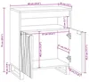 vidaXL Sideboard Braun 60 x 33 x 75 cm massives Mangoholz Produktbild-Vorschau 7
