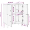 vidaXL Armoire d'appoint 60x33x75 cm bois massif mangue Voir les images du produit 7