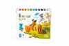 The image shows the front of a product box for a Hey Clay Dog Story set, featuring colorful clay figures of dogs and other animals in a playful outdoor scene. Podgląd zdjęcia produktu