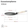 Pfannkuchenpfanne 24 cm Crêpes - Bratpfanne aus Gusseisen Produktbild-Vorschau 2