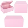 Caja de madera rosa Creative Deco, 30 x 20 x 14 cm (+/-1 Vista previa de la imagen del producto 5