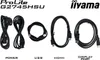 Image shows various cables and accessories for a monitor. Produktbild-Vorschau