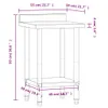 Küchen-Arbeitstisch mit Aufkantung 55x55x93 cm Edelstahl Produktbild-Vorschau 10