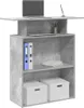 A desk with a laptop and storage shelves. Anteprima dell’immagine prodotto