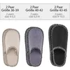 ONVAYA® ABS Gästepantoffel | Feder grau | 6er Set | Produktbild-Vorschau 4