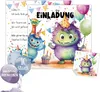 Monster Einladung Kindergeburtstag Junge & Mädchen | XXL Produktbild-Vorschau 1