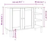 vidaXL Sideboard SENJA Rattan-Optik Braun 112x40x80 cm Produktbild-Vorschau 8