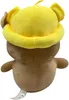 Kuscheltier Bär 25 cm mit Mütze braun-gelb – Weiches Produktbild-Vorschau 5