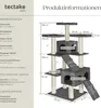 tectake® Kratzbaum Knuti 186 cm inklusive 2 Treppen, 4 Produktbild-Vorschau 5