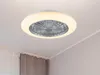 LED Deckenventilator STRALSUND Ø49cm Silber Fernbedienung Produktbild-Vorschau 1