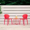 Homestyle4u Gartenstuhl WM rot 4er Set stapelbar wetterfest Produktbild-Vorschau 5