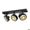 A black three-light track light fixture against a white background. Podgląd zdjęcia produktu