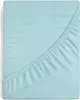 A flat lay image of a mint-colored fitted sheet. Náhľad obrázku produktu
