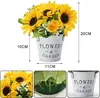Künstliche Blumen, Sonnenblume Künstliche Pflanzen im Topf, Produktbild-Vorschau 5