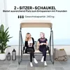 Outsunny Hollywoodschaukel Rattan 2-Sitzer Gartenschaukel Produktbild-Vorschau 6