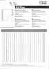 A technical datasheet or product catalog page showing a diagram of a flexible hose and a table of specifications. Anteprima dell’immagine prodotto