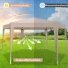 Hexagonaler Pavillon, 400 x 348 cm Pop-up Faltpavillon mit Produktbild-Vorschau 4