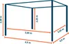 PRIMEYARD Pergola 4x4 m Aluminium-Pfosten mit Lamellendach Produktbild-Vorschau 2