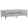 vidaXL Ležadlo s matracom Svetlo šedá 90x200 cm Velvet Náhľad obrázku produktu 3