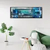 Leinwandbild Blaue Abstraktion 150x50 Feeby Blau bild für Produktbild-Vorschau 3