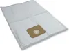A white vacuum cleaner bag with a brown cardboard collar and a circular opening. Anteprima dell’immagine prodotto