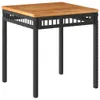3-tlg. Bistro-Set Schwarz Poly Rattan und Massivholz Akazie Produktbild-Vorschau 5