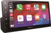 A car stereo display showing various app icons. Produktbild-Vorschau