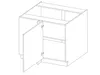 Armoire d’angle prolongée LAILI – largeur 105 cm, gris Voir les images du produit 2