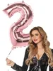 XL Folienballons Zahl 86 cm groß - Rose Gold - Luft oder Produktbild-Vorschau 3