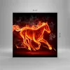 Bilder auf glas - Pferd Illustration Flammen - 50x50cm - Produktbild-Vorschau 3