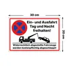 Ein- und Ausfahrt freihalten Schild PVC Hartschaumplatte Produktbild-Vorschau 2