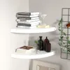 vidaXL Étagères coulissantes d'angle 2 pcs. Blanc brillant Voir les images du produit 9