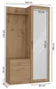 Selsey Duvio – Flurgarderobe mit Schrank und Spiegel, Eiche Produktbild-Vorschau 5