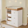 Commode à langer Flieks avec 3 tiroirs et étagère, meuble à Voir les images du produit 4