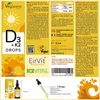 A collage of images showing a bottle of vitamin drops, its packaging, and a dropper with liquid. Produktbild-Vorschau