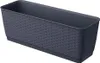 Länglicher Blumentopf DRL500P mit Untersetzer | Anthrazit Produktbild-Vorschau 5