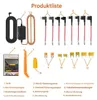 A product list with various components of a dashcam hardwire kit, including adapters, fuses, and installation tools, along with their corresponding labels and numbers. Produktbild-Vorschau